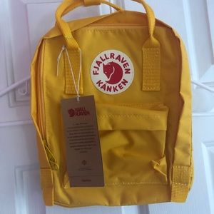 Yellow Fjallraven Kanken Mini Backpack!